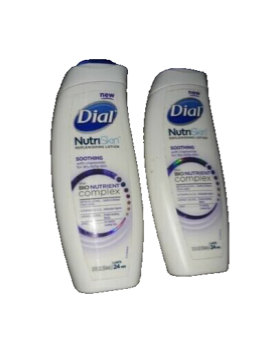 2 Dial soothing NutriSkin replenishing Lotion 12 Fl. Oz Each