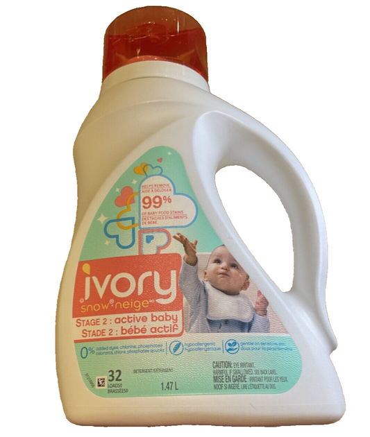 IVORY (Dreft) Snow Stage 1 & 2 Newborn Active Baby Laundry Detergent