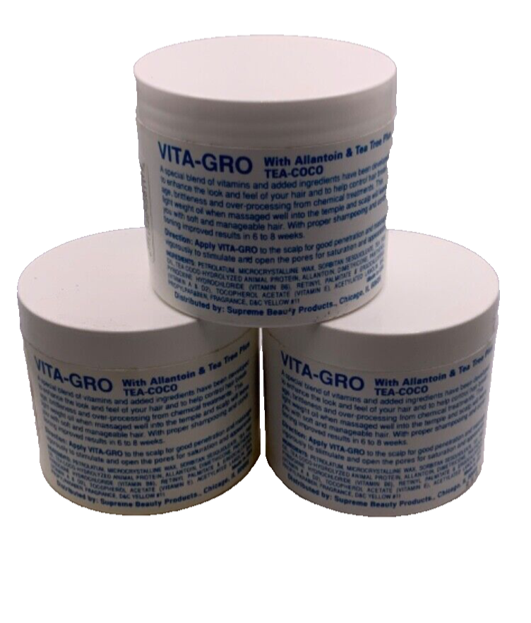 (3 Pack) Supreme Vita-Gro With Allanton, Tea Tree For Hair, Scalp 4oz