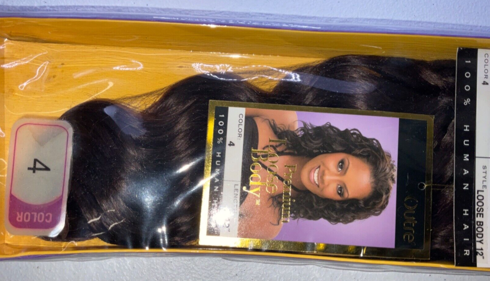 Outre Premium Loose Body 100% Human Hair Color 4 (12 inches)