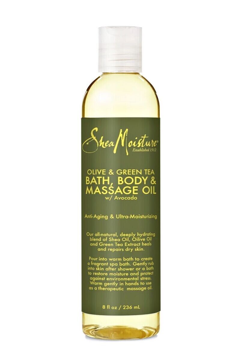 Shea Moisture Olive Green Tea Avocado Bath Body Massage Oil 8oz