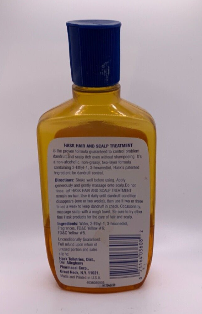 USED Hask Hair Tonic Hair & Scalp Treatment Helps Control Dandruff 30% Full 8 oz