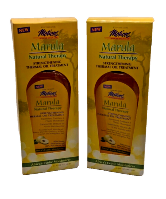 (2) Motions Marula Natural Therapy Thermal Oil Moisturizer Treatment 4.5oz