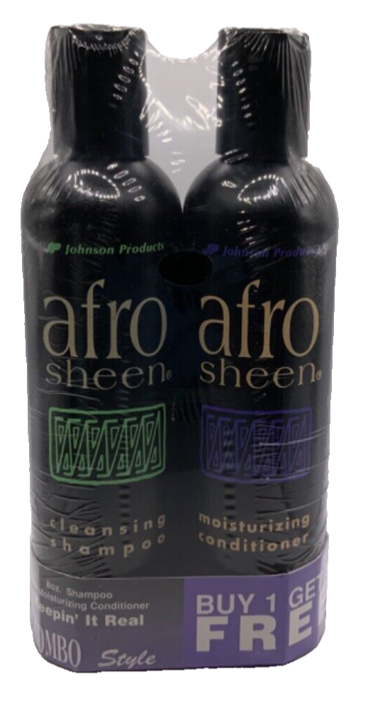 VINTAGE Afro Sheen Cleansing Shampoo & Moisturizing Conditioner 8 oz PACK