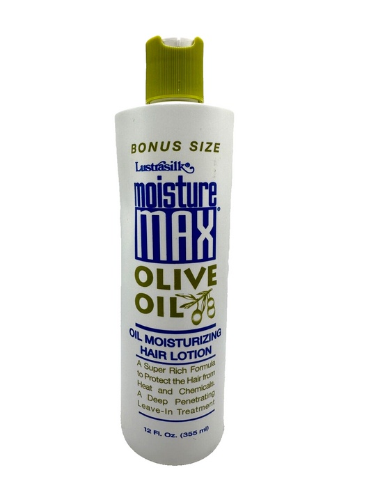 Lustrasilk Moisture Max Moisturizing Hair Lotion W Olive Oil 12 OZ