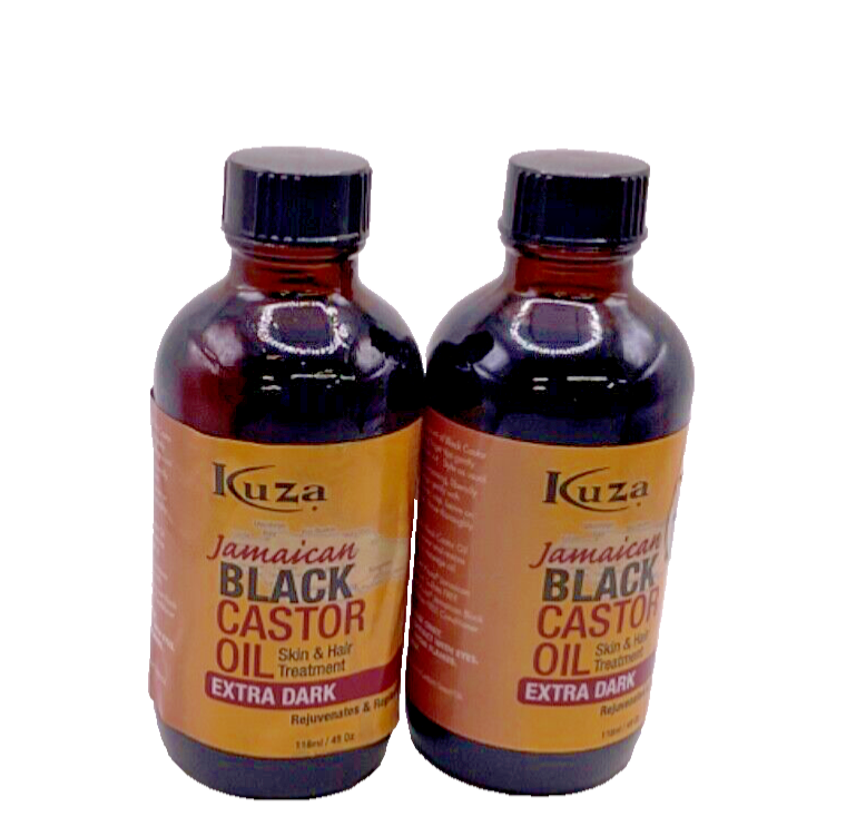 (2) Kuza Jamaican Black Castor Oil Skin & Hair Treatment Extra Dark/4 oz