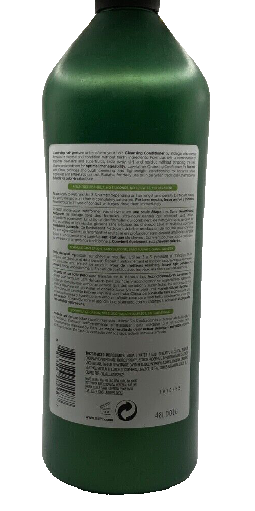 Matrix Biolage Cleansing Conditioner for Fine Hair 33.8oz