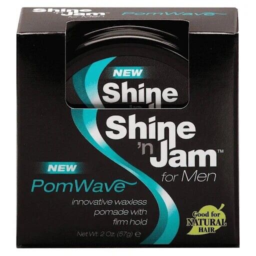 Shine 'n Jam for Men Pomwave Innovative Waxless Pomade with Firm Hold/2oz