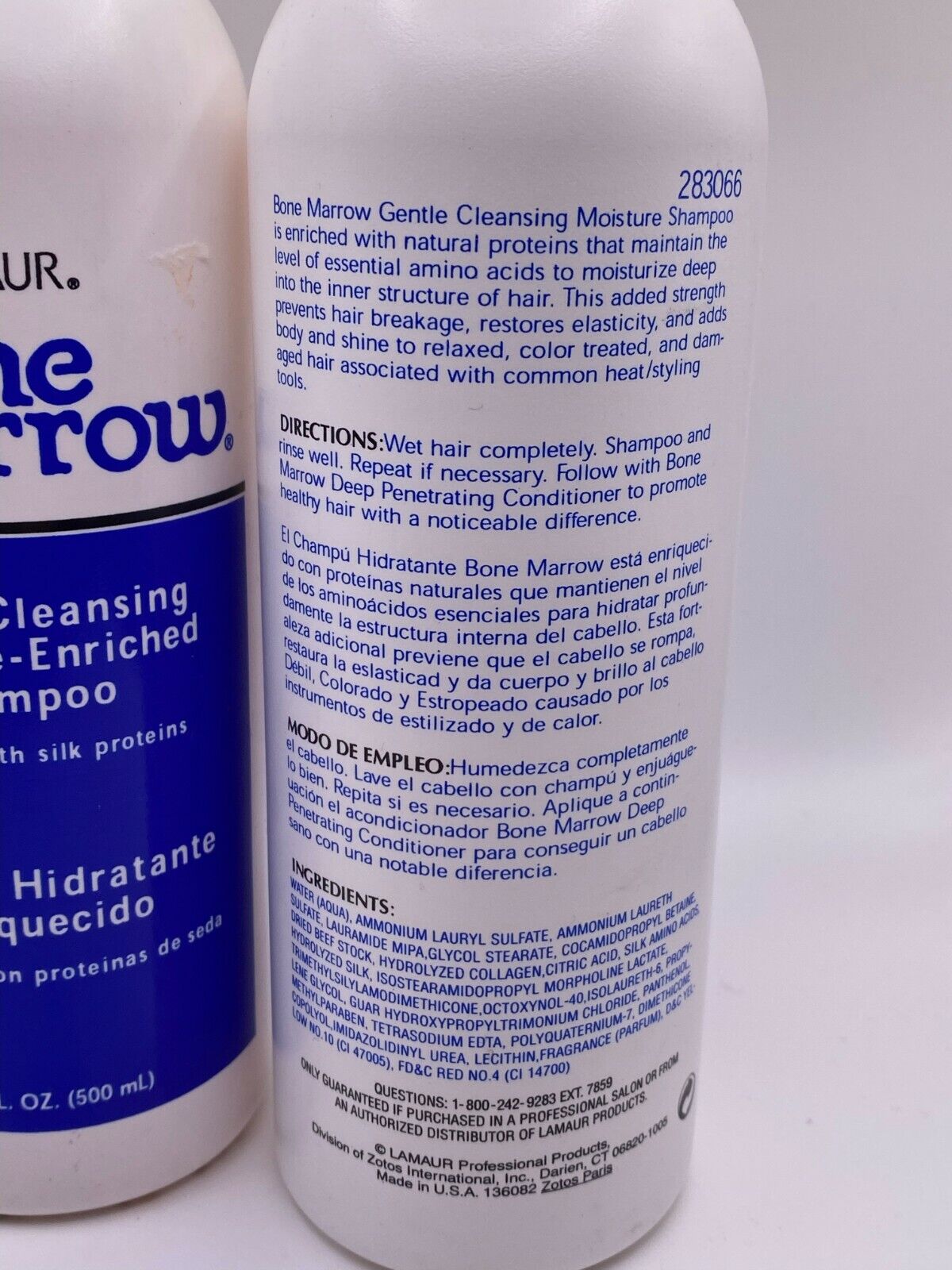 (2) Lamaur Bone Marrow Gentle Cleansing Moisture Enriched Shampoo - 16.9 oz Each