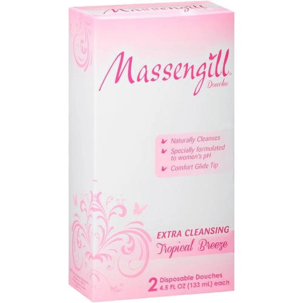 Massengill Douche Tropical Breeze Extra Cleansing 2 Douches New