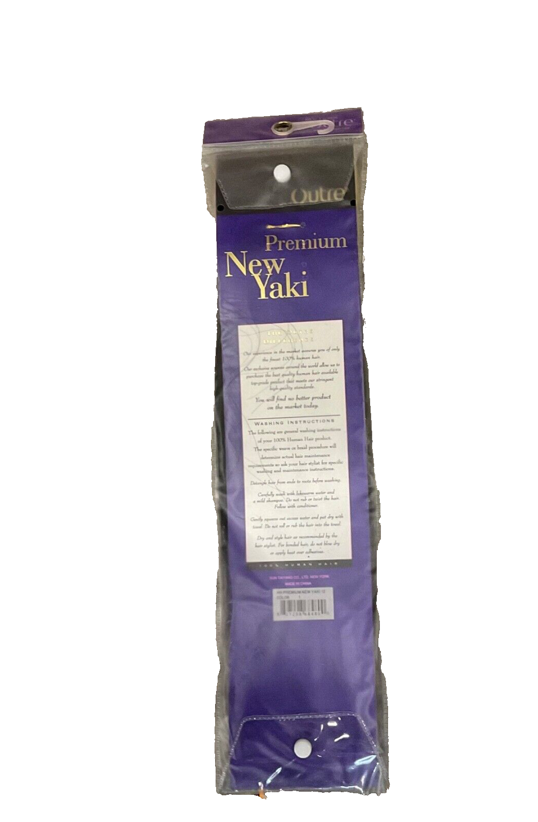 Outre Premium New Yaki Womens 100% Human Hair Weaving Tangle free Color 1