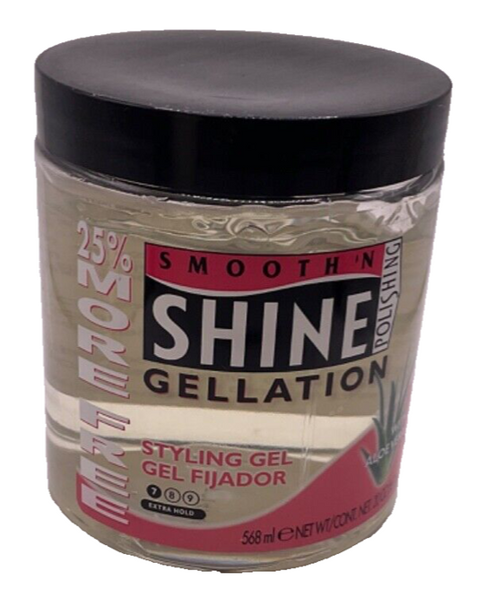 Smooth 'N Shine Polishing Gellation Styling Gel With Aloe Vera Extra Hold / 20oz