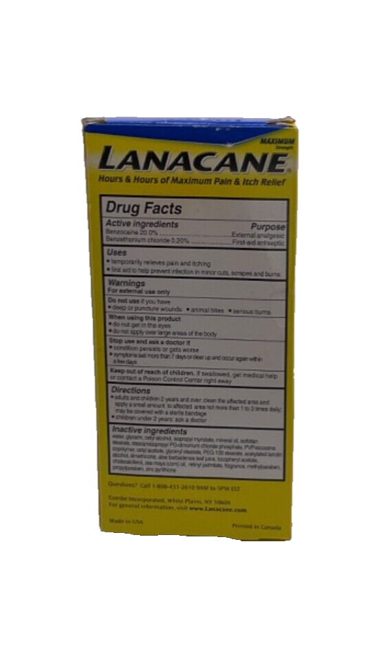 Lanacane Pain & Intense Itc Anti-Itch Cream 1oz