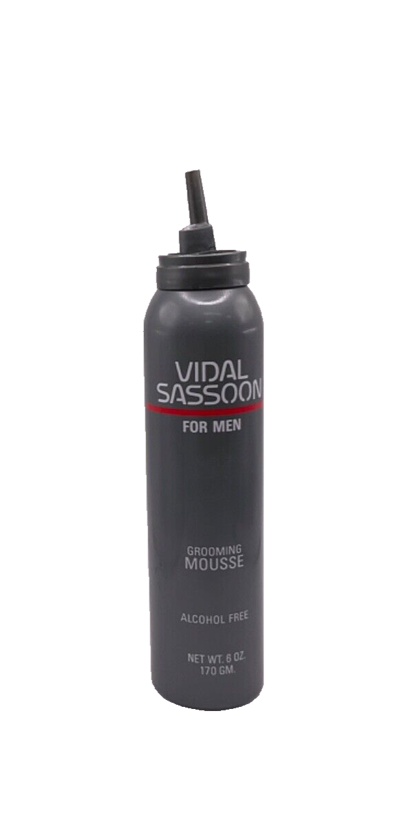 Vintage Vidal Sassoon For Men Grooming Mousse Alcohol Free / 6 oz *NO CAP