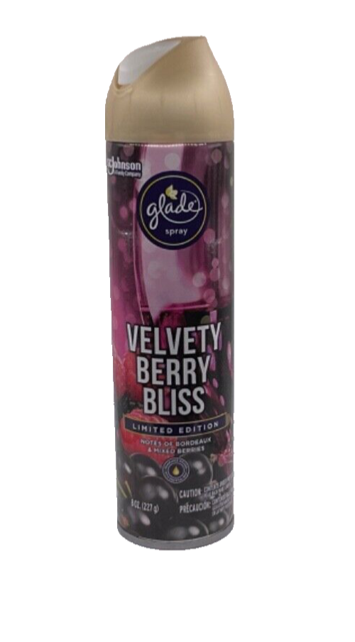 (3) Glade Velvety Berry Bliss Limited Edition 8oz Spray