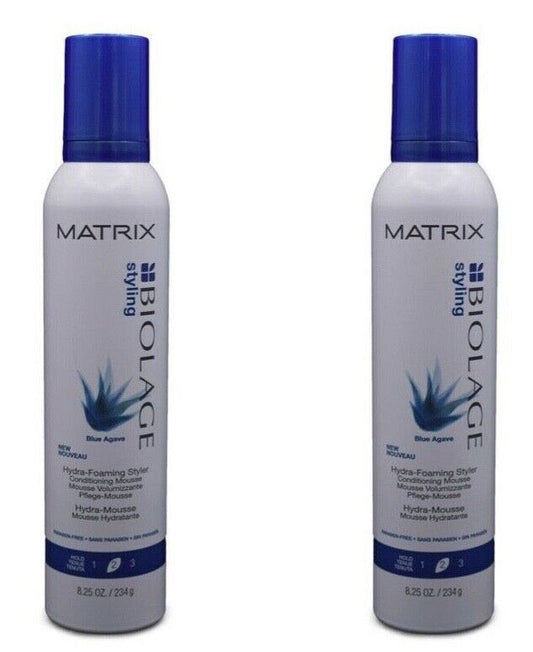 (2) Matrix Biolage Blue Agave Hydra Foaming Styler 8.25 oz