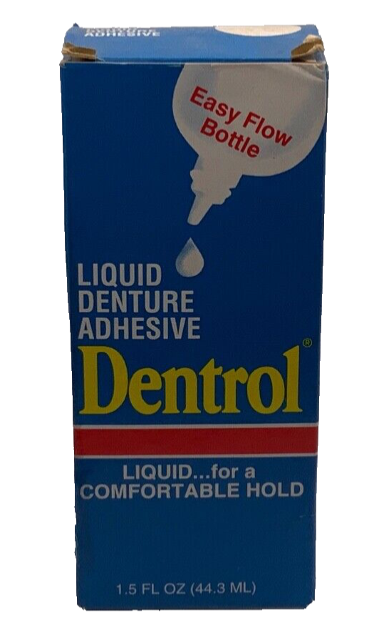 VINTAGE NOS DENTROL LIQUID DENTURE ADHESIVE DRUG STORE