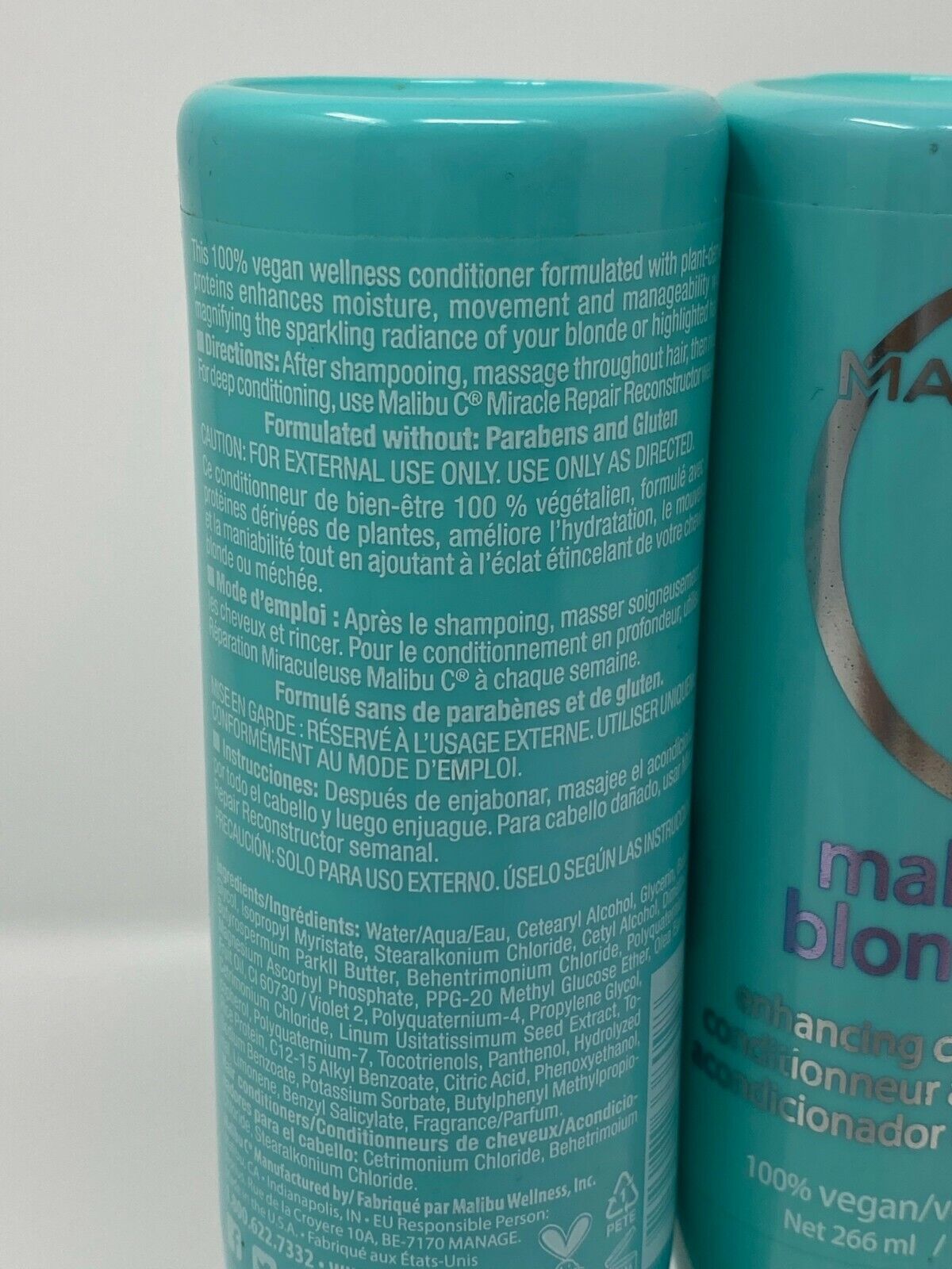 (2) Malibu C Blondes Enhancing Conditioner 9 oz
