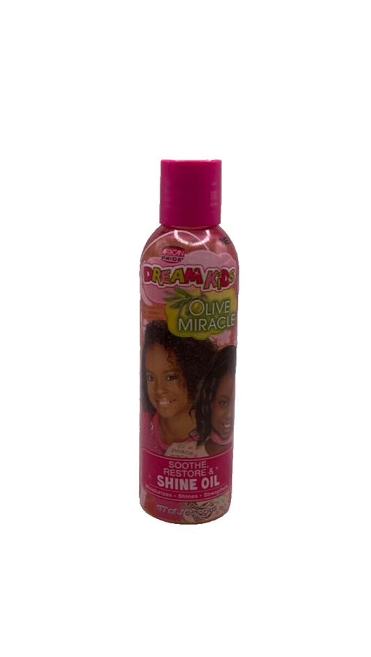 African Pride DreamKids Olive Miracle Soothe Restore & Shine Oil / 6 oz