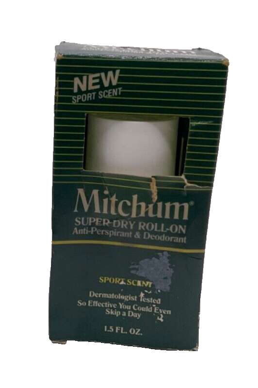 Vintage Mitchum Super Dry Roll-On Anti-Perspirant & Deodorant Sport Scent 1.5oz