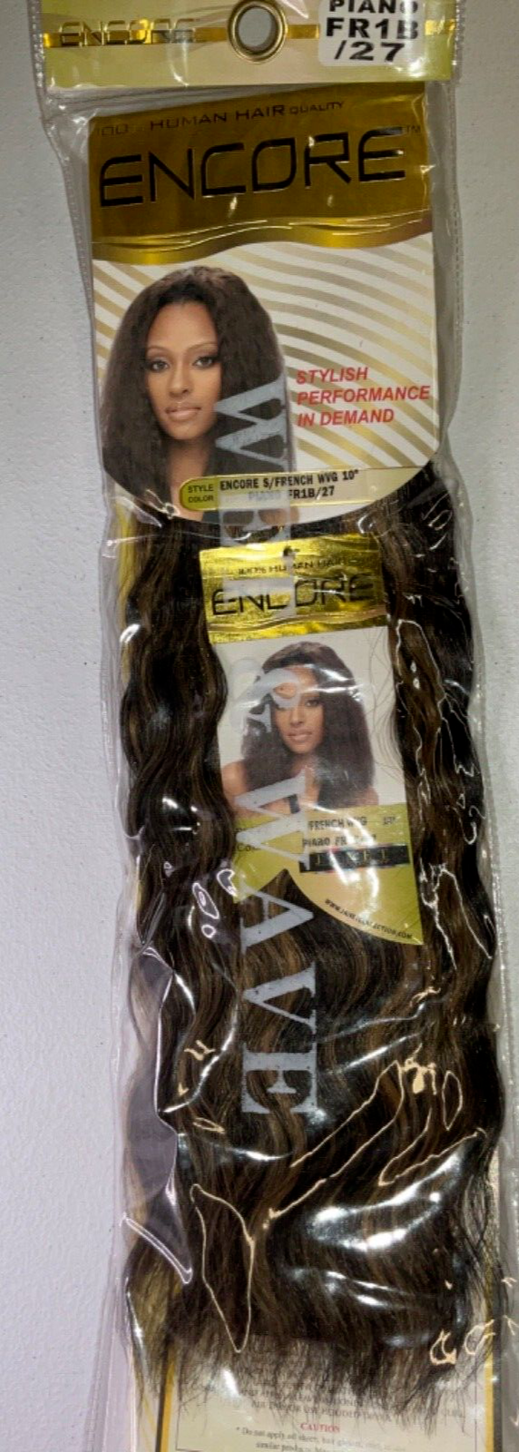 Janet Collection Encore 100% Human Hair French WVG/Color Piano FR 1B/27 (10inch)