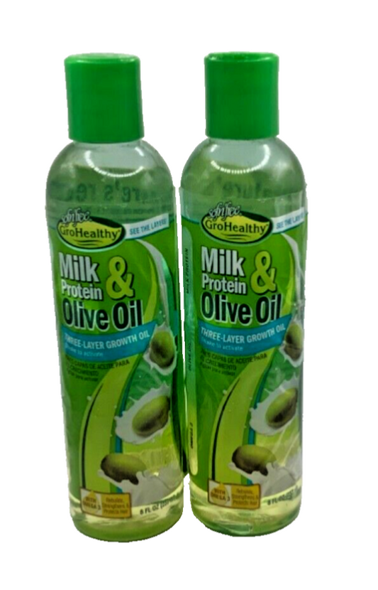 (2) Sof N' Free Gro Healthy Milk Protein & Olive Oil Growth Oil 8oz