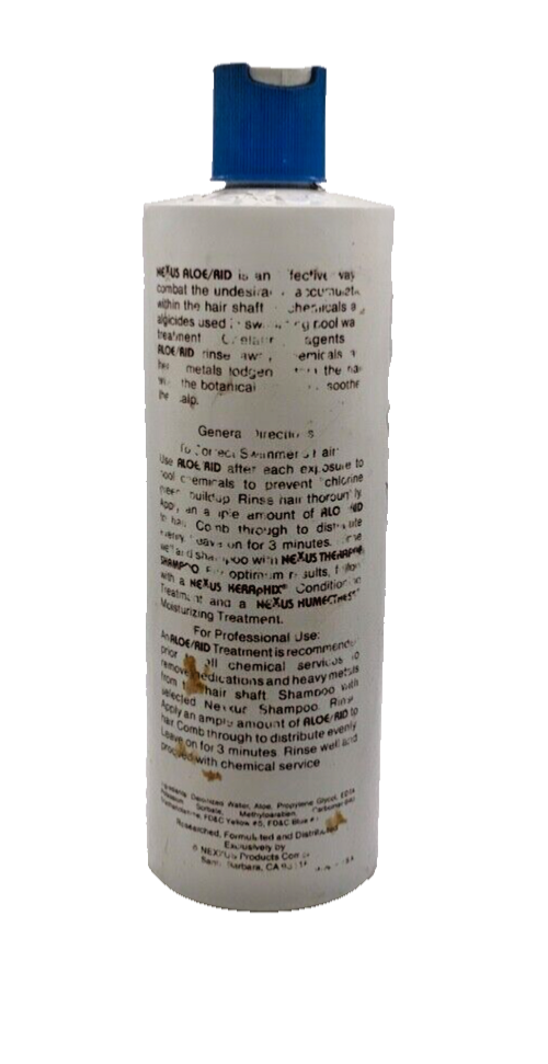 VINTAGE Nexxus Aloe Rid Keratin Clarifier / 16oz **30% FULL**