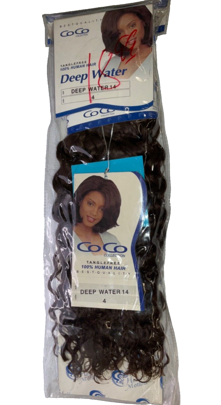 Coco Collection 100% Human Hair Deep Water/ Color 4 (14 inches)