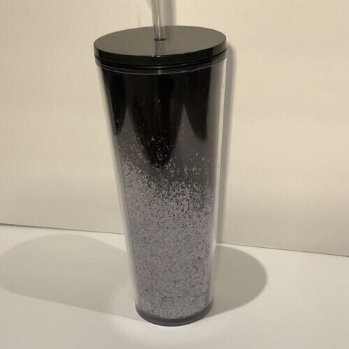 Starbucks Black & Silver Holiday 2019 Cascading Snow Venti Tumbler Cup