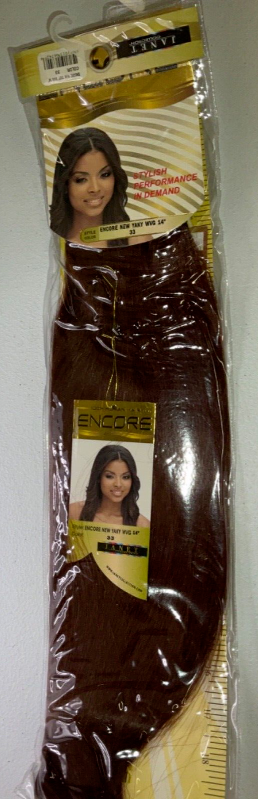 Janet Collection Encore 100% Human Hair New Yaky WVG/Color 33 (14 inches)