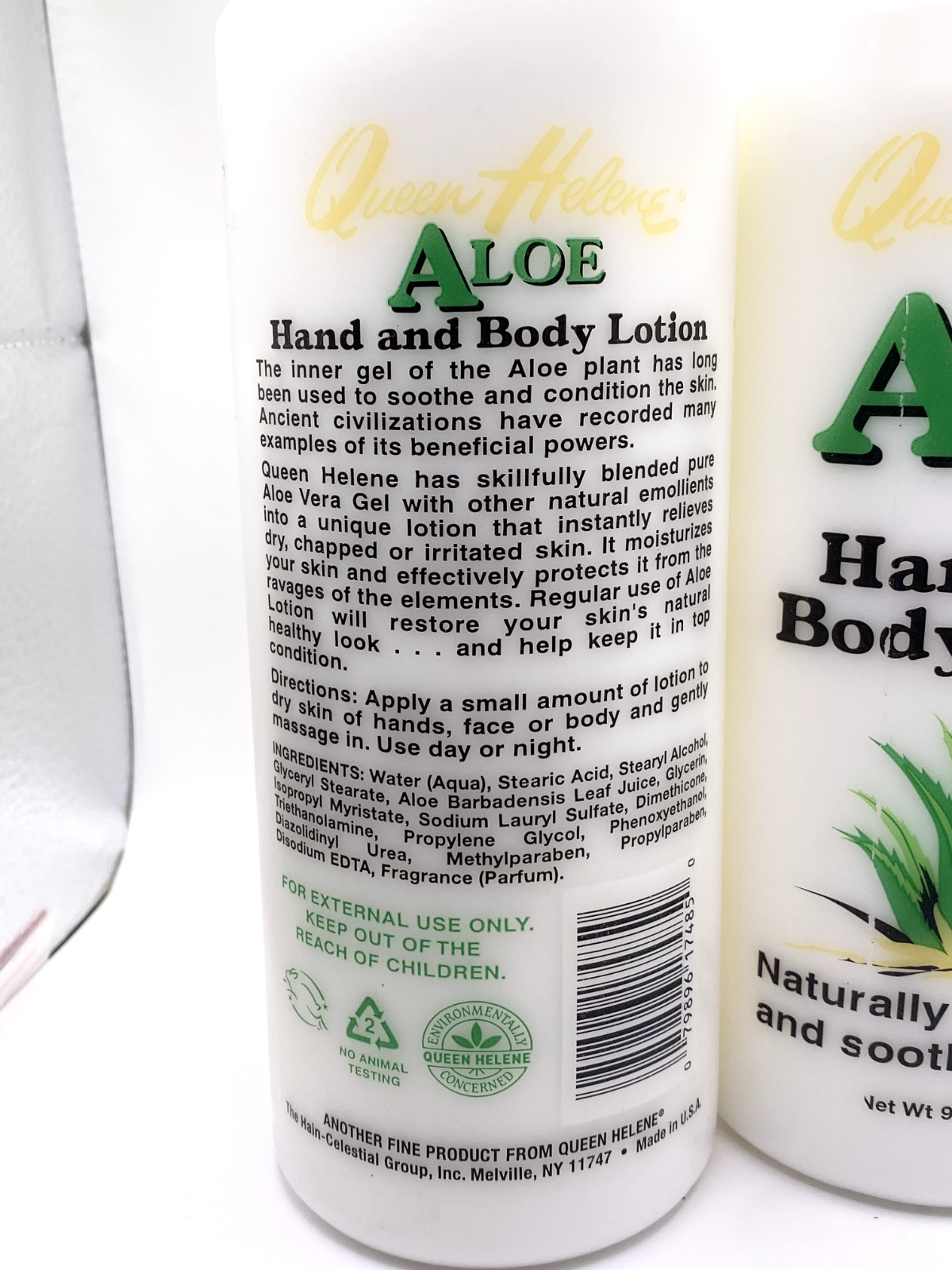 (2) Queen Helene Aloe Hand & Body Lotion Naturally Moisturizes & Soothes 32 oz