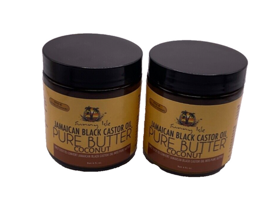 (2) Sunny Isle Jamaican Black Castor Oil Pure Butter Coconut / 4 fl oz