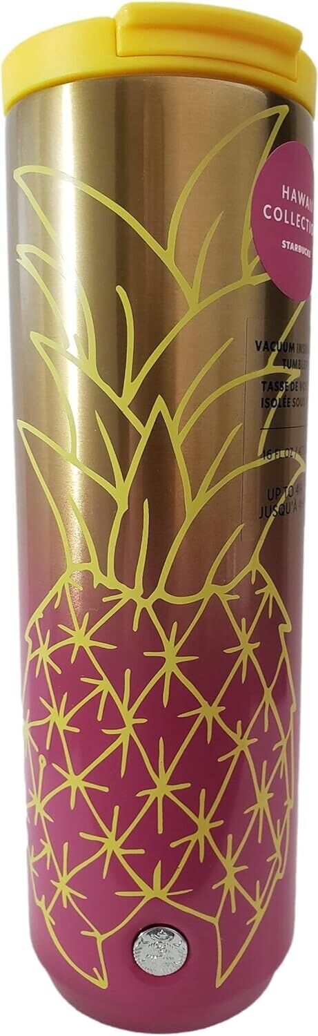 Starbucks HAWAII COLLECTION Pineapple Vacuum Insulated 16oz Tumbler - SCRATCH