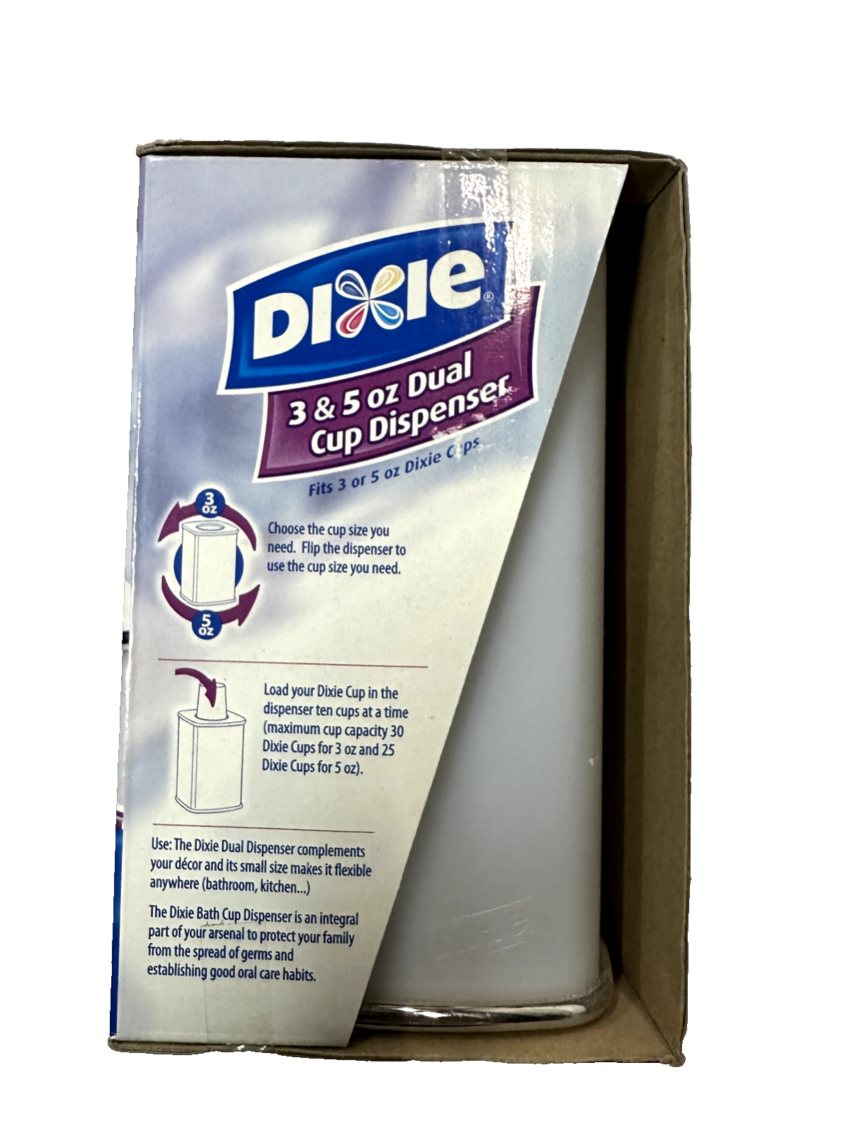 Dixie Dual Size Cup Dispenser 3 or 5 oz Cups New Sealed Ounce 2005 NEW