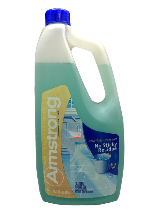 Armstrong Floor Cleaner No Sticky Residue SC Johnson 32oz Citrus Fresh VERY RARE