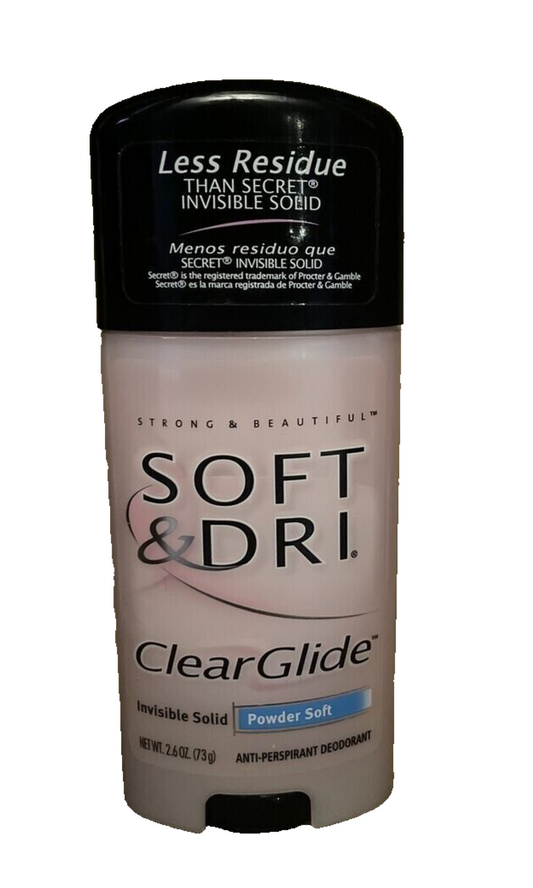 Soft & Dri Clear Glide Invisible Solid Deodorant Powder Soft 2.6 oz