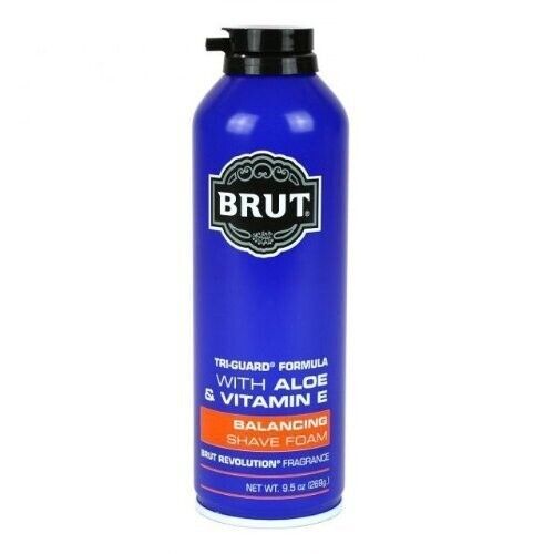 (1) Brut Tri Guard Men's Formula Balancing Shave Foam Aloe & Vitamin E 9.5 oz