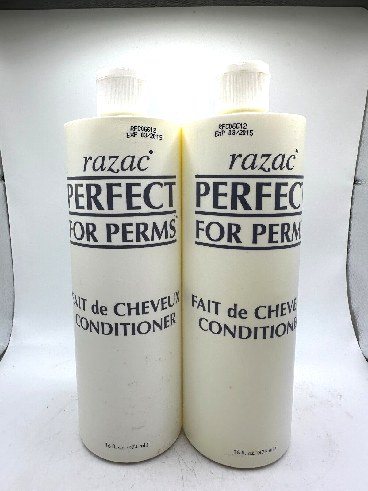 (2) Razac Perfect For Perms Conditioner COLLECTIBLE (16 fl oz)