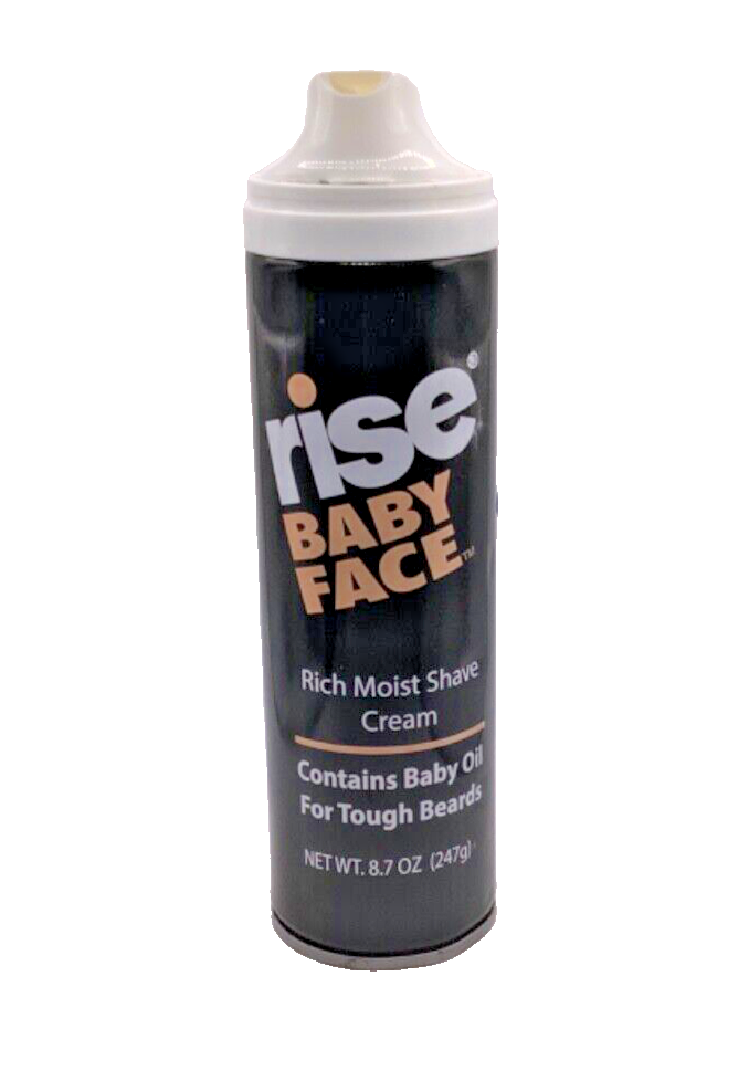 Rise Baby Face Rich Moist Shave Cream For Tough Beards 8.7oz