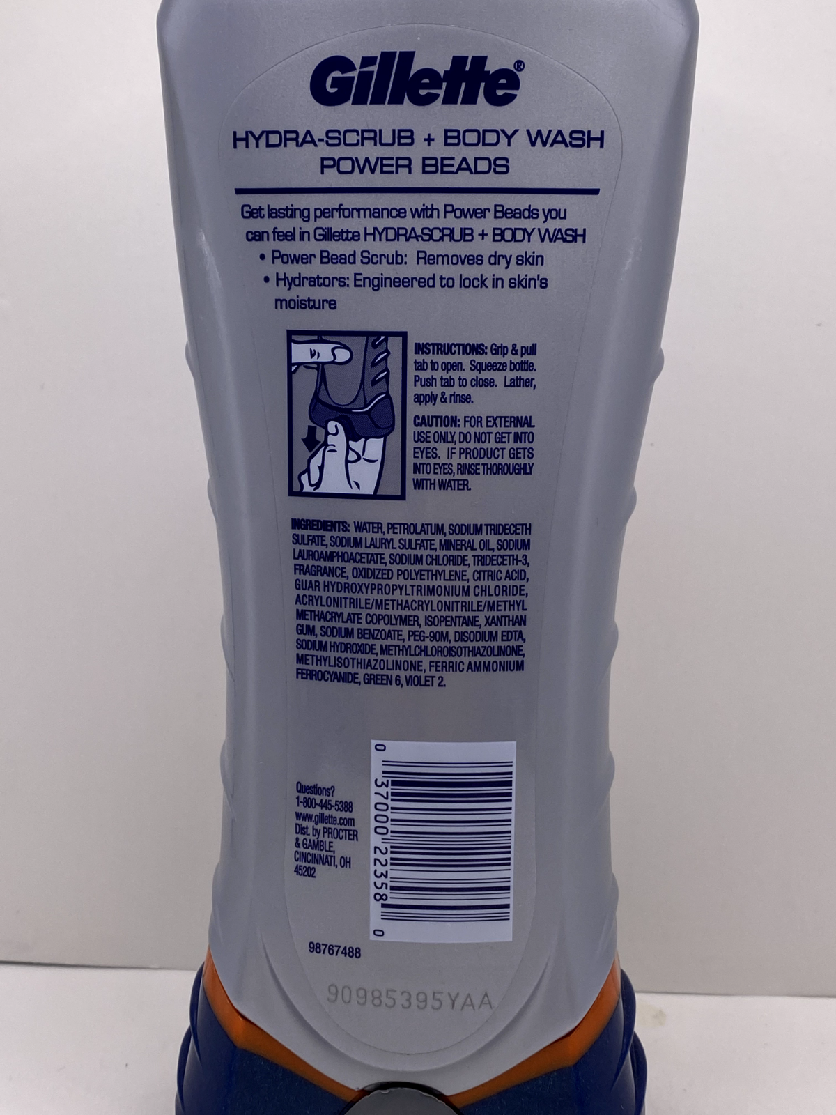 Gillette Hydra Scrub Body Wash Power Beads 12 Fl Oz RARE