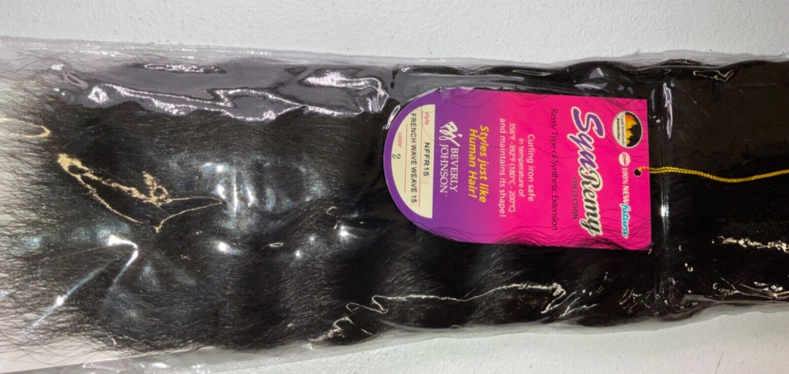 Beverly Johnson Syn Remy Collection French Wave Weave Color 2 (15 inches)