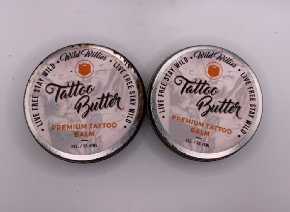 2 Pack Wild Willies Tattoo Butter Premium Tattoo Balm 2 OZ  Each