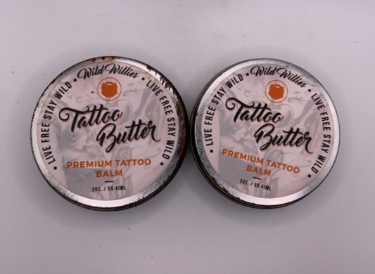 2 Pack Wild Willies Tattoo Butter Premium Tattoo Balm 2 OZ  Each