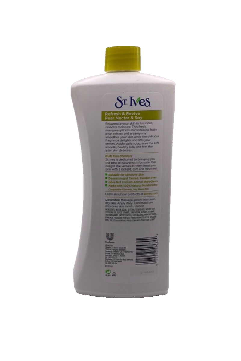 St. Ives Refresh & Revive Pear Nectar & Soy Body Lotion / 21 oz