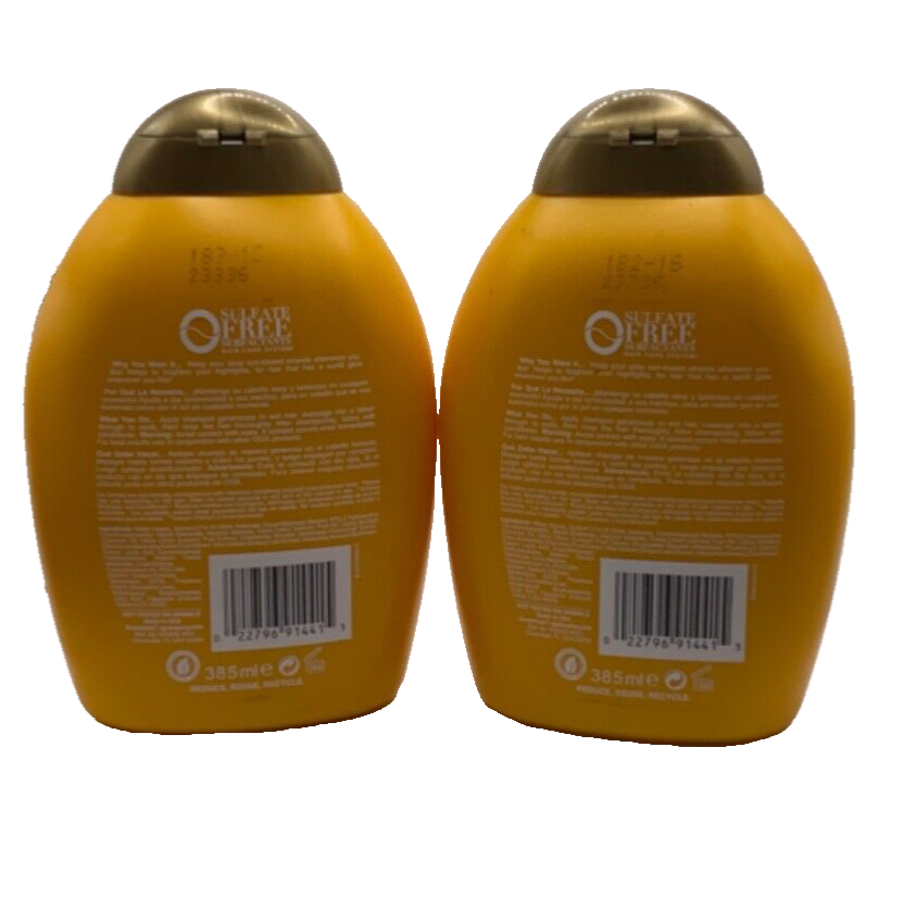 (2) OGX Sunkissed Blonde Lemon Highlights Shampoo 13 Oz