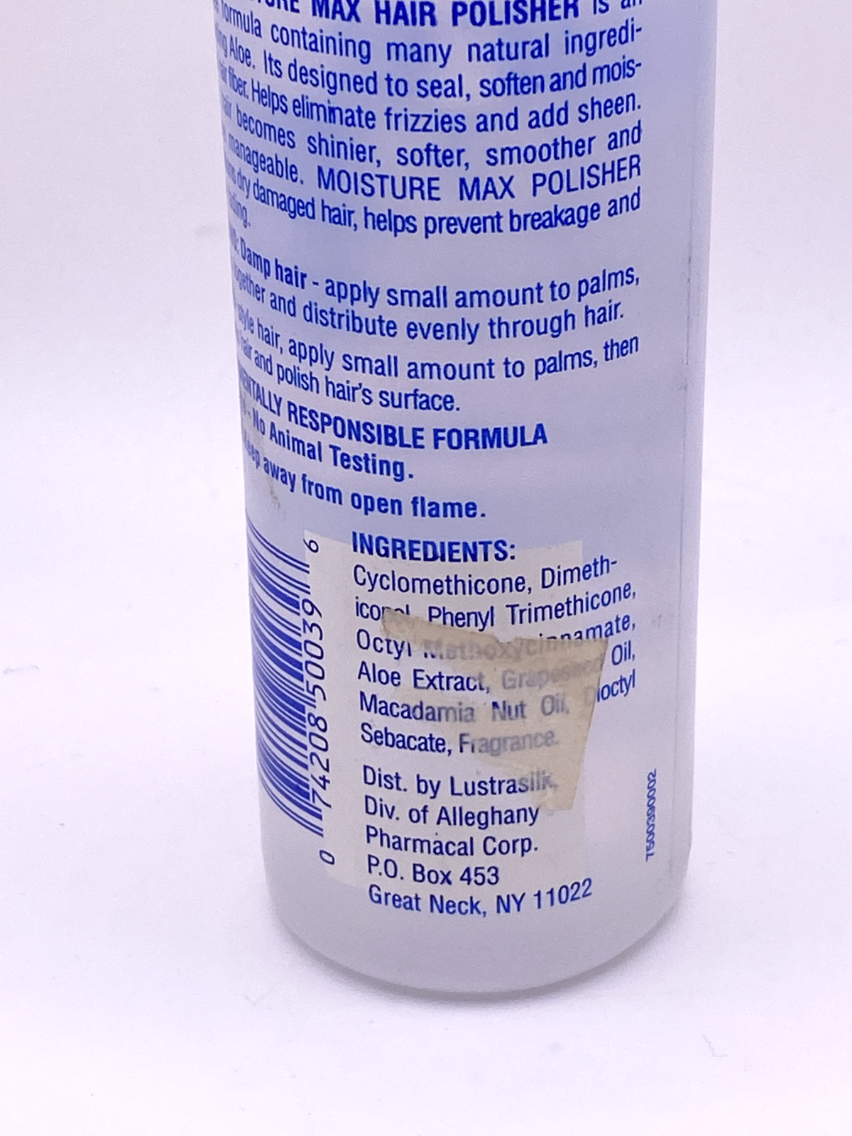 Lustrasilk Moisture Max Hair Polisher 4.25 OZ *RARE