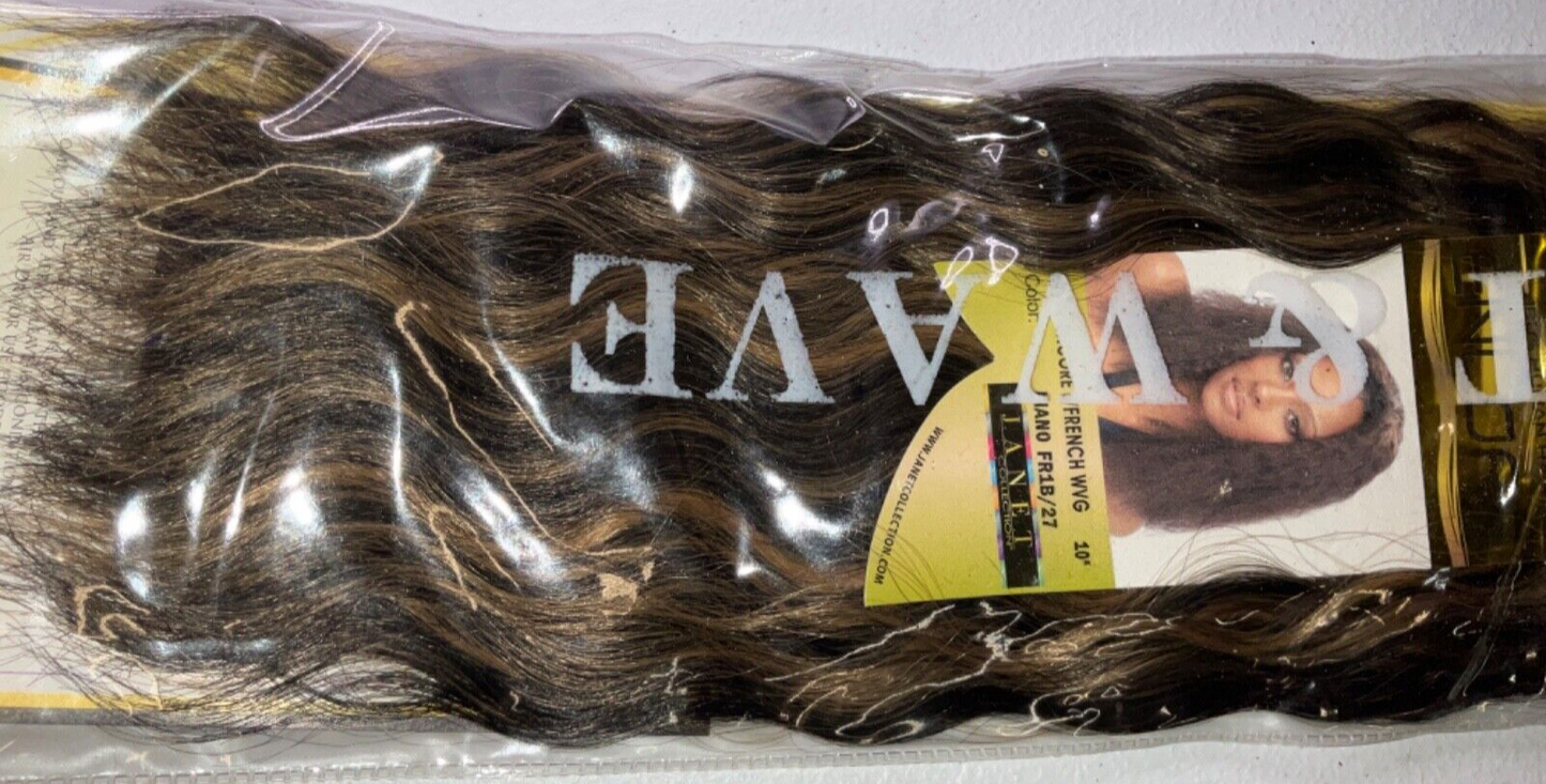 Janet Collection Encore 100% Human Hair French WVG/Color Piano FR 1B/27 (10inch)