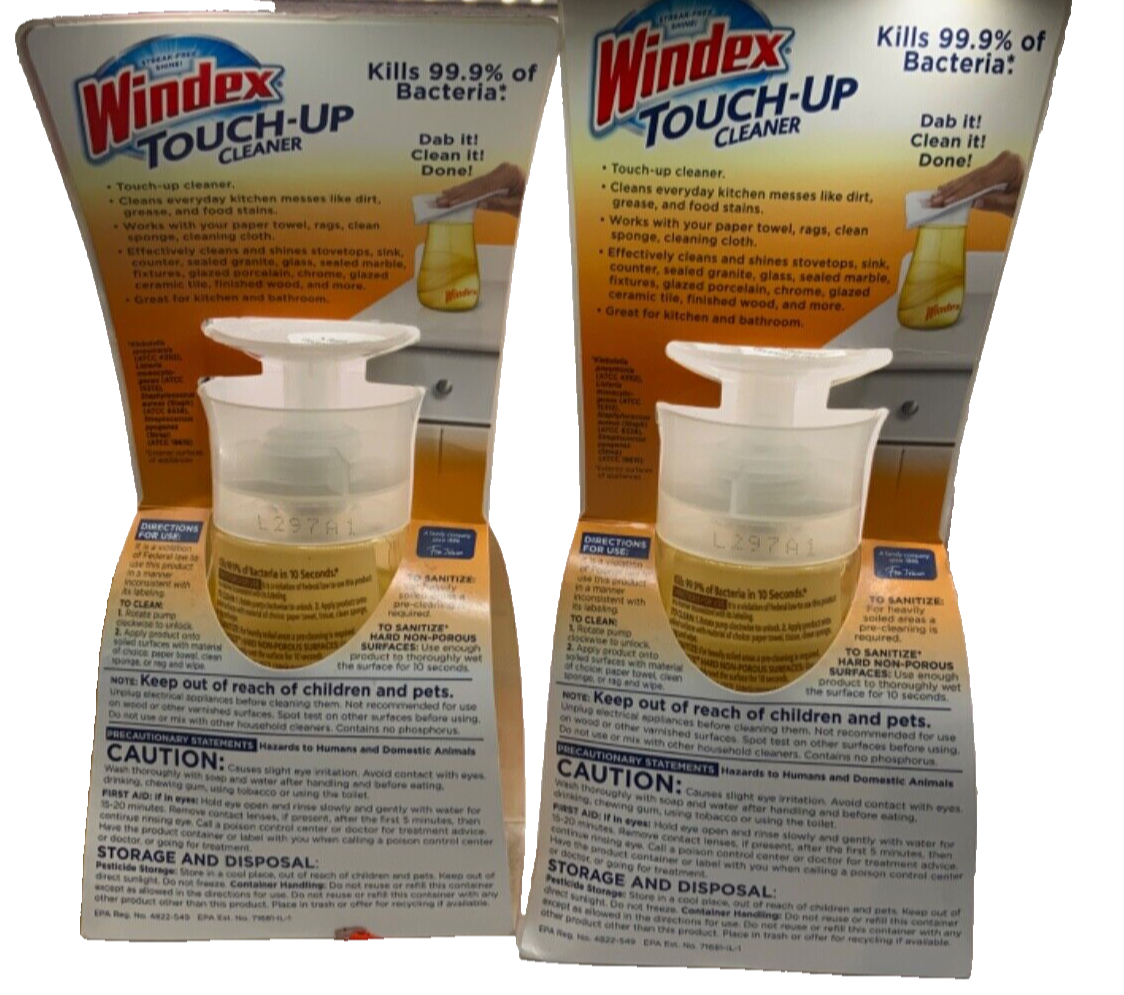 Windex Touch Up Cleaner Glistening Citrus Multi Surface Cleaner 10 oz 2 pack