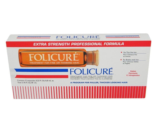 Folicure Treatment For Fine or Thinning Hair - 12 Ampoules / 0.23 fl oz each