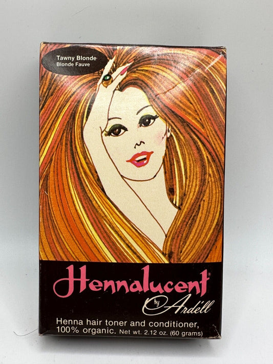 Vtg Ardell Hennalucent TAWNY BLONDE Organic Semi-Permanent Henna Hair Color New